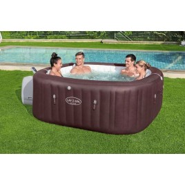 BESTWAY Lay-Z-Spa Maldives HydroJet Pro Jacuzzi dmuchane, 201 x 201 x 80 cm, 7 osób 6001U