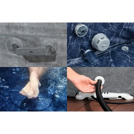 BESTWAY Lay-Z-Spa Carrara ThermaCore AirJet Jacuzzi dmuchane, 170 x 65 cm, 6 osób 6001V