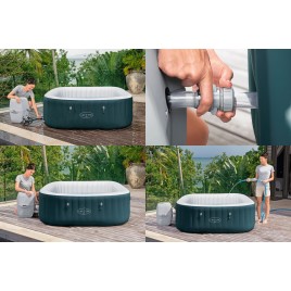 BESTWAY Lay-Z-Spa Ibiza AirJet Jacuzzi dmuchane, 180 x 180 x 66 cm, 4 osoby 6002U