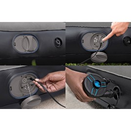 BESTWAY TriTech Twin Materac dmuchany z wbudowaną pompką USB, 188 x 99 x 30 cm 671BQ