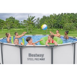 BESTWAY Steel Pro Max Basen stelażowy 396 x 122 cm, z filtracją kartuszową 5618W