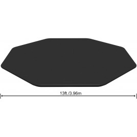 BESTWAY Pokrywa do basenu 396 cm i 360 x 120 cm, czarna 58292