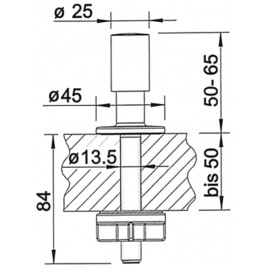 BLANCO Pokrętło korka automatycznego, chrom 221339