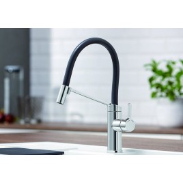 BLANCO VIU-S Chromowana z gumowymi osłonami węża w kolorach Lava Gr. Kiwi, Orange i Lemon