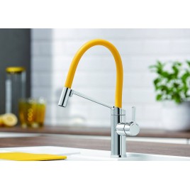 BLANCO VIU-S Chromowana z gumowymi osłonami węża w kolorach Lava Gr. Kiwi, Orange i Lemon
