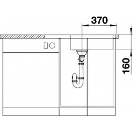 OUTLET BLANCO LANTOS XL 6S-IF Compact stal szlachetna szczotkowana z korkiem aut. 523140