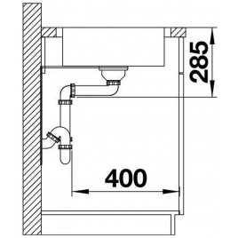 OUTLET BLANCO LANTOS XL 6S-IF Compact stal szlachetna szczotkowana z korkiem aut. 523140