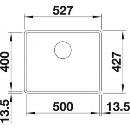 BLANCO SUBLINE 500-F Silgranit PuraDur alumetalik z korkiem InFino 523534