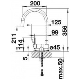 OUTLET BLANCO Coressa-F bateria kuchenna, dźwignia po prawej, chrom 521543 ROZPAKOWANE