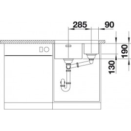 OUTLET BLANCO Andano 340/180-U zlewozmywak z stali nierdzewnej 522977 USZKODZONY
