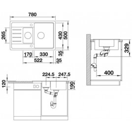BLANCO Legra 6 S Compact zlewozmywak SILGRANIT, jaśmin 52130