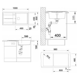 OUTLET BLANCO METRA XL 6 S Silgranit® zlewozmywak z korkiem automatycznym, antracyt 515286