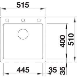 BLANCO Pleon 5 zlewozmywak Silgranit, bez korka automatycznego, aluminium 521670