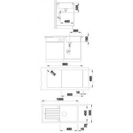 BLANCO Zia XL 6S SILGRANIT® Zlewozmywak z korkiem automatycznym, antracyt 517558