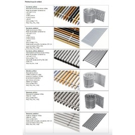 Boki kratka maskująca do konwektorów podłogowych PMO-18-200-13, poprzeczna,stal nierdzewna