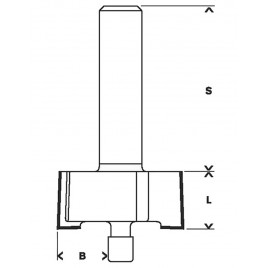 Bosch Frez prostokątny 8 mm, B 9,5 mm, D 31,8 mm, L 12,5 mm, G 54 mm 2608628350