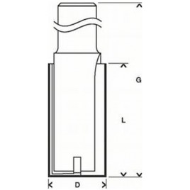 Bosch Frezy do wpustów 8 mm, D1 10 mm, L 25,4 mm, G 56 mm 2608628373