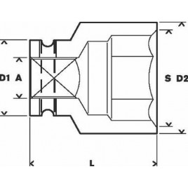 BOSCH Klucz nasadowy 27 mm, 57 mm, 54 mm, M 18, 45,5 mm 1608557046