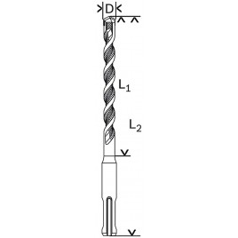 BOSCH SDS-plus-1 Wiertła do młotów, 5,5 x 100 x 160 mm 2608680261