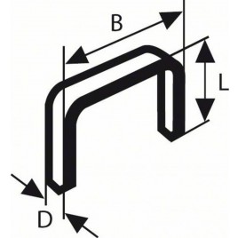 BOSCH Zszywka z drutu płaskiego, typ 57, 10,6 x 1,25 x 10 mm, 1000szt. 2609200231