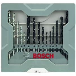 BOSCH 15-częściowy zestaw wierteł do drewna, mieszany 3-8 mm, 3-8 mm, 3-8 mm 2607017038