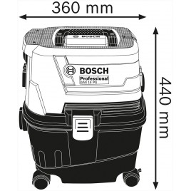 BOSCH GAS 15 PROFESSIONAL Odkurzacz do pracy na sucho i na mokro 06019E5000