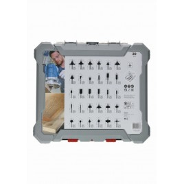 BOSCH Mieszany zestaw frezów z trzpieniem 1/4", 30 szt. 2607017476