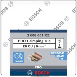 BOSCH PRO Crimping Die, E6 CU, 6 mm2, Copper 2608001122