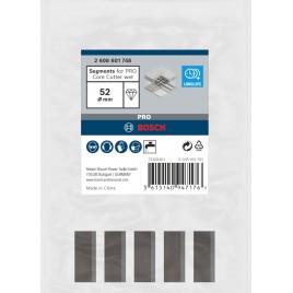 BOSCH Segmenty do PRO Core Cutter wet, 52 × 10 mm, 1 1/4" UNC, 5 szt. 2608601748
