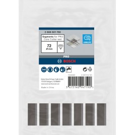 BOSCH Segmenty do PRO Core Cutter wet, 72 × 10 mm, 1 1/4" UNC, 7 szt. 2608601750