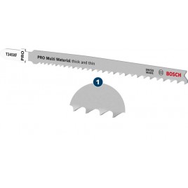 BOSCH Brzeszczot do wyrzynarki PRO Multi Material thick and thin T345XF, 132 mm, 5 szt.