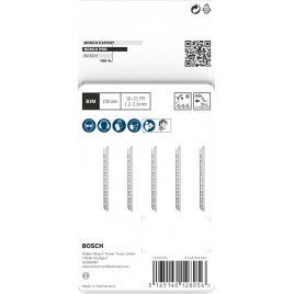 BOSCH Brzeszczot do wyrzynarki PRO Metal thick and thin T123XF, 100 mm, 5 szt. 2608638473