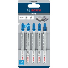BOSCH Brzeszczot do wyrzynarki PRO Metal thick and thin T123XF, 100 mm, 5 szt. 2608638473