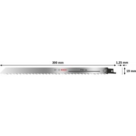 BOSCH Brzeszczot do lodu PRO Ice S1211K Blade, 1,25 x 19 x 300 mm, 5 szt. 2608652900