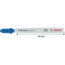 BOSCH Brzeszczot do wyrzynarki PRO Metal medium T121AFC, 92 mm, 3 szt. 2608655105