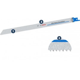BOSCH PRO Metal Demolition S1225VF Blade, 1,25 x 19 x 300 mm, 5 szt. 2608657409