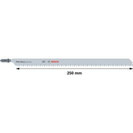 BOSCH Brzeszczot do wyrzynarek PRO Wood precise T1044DP 250 mm, 3 szt. 2608667394