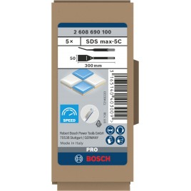 BOSCH Zestaw dłut do płytek PRO SDS max-5C, 50 × 300 mm, 5 szt. 2608690100