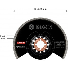BOSCH Brzeszczot wielofunkcyjny EXPERT Grout Segment Blade ACZ 85 RD4 85 mm, 2608900035
