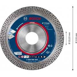 BOSCH Diamentowa tarcza tnąca EXPERT HardCeramic 115 x 22,23 x 1,4 x 10 mm 2608900654