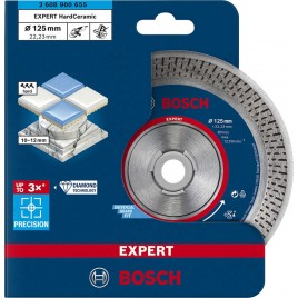 BOSCH Diamentowa tarcza tnąca EXPERT HardCeramic 125 x 22,23 x 1,4 x 10 mm 2608900655