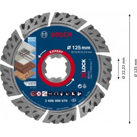 BOSCH Diamentowa tarcza tnąca EXPERT MultiMaterial X-LOCK 125x2,4x12 mm 2608900670