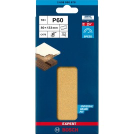 BOSCH Papier ścierny EXPERT C470 z 8 otworami, 80 x 133 mm, G 60 10 szt. 2608900878