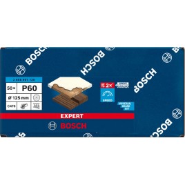 BOSCH Papier ścierny EXPERT C470 z wieloma otworami, 125 mm, G 60, 50 szt. 2608901125