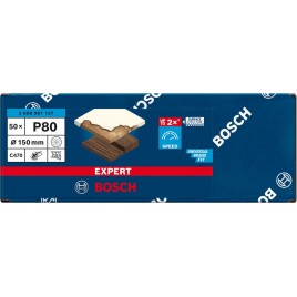 BOSCH Papier ścierny EXPERT C470 z wieloma otworami, 150 mm, G 80, 50 szt. 2608901137