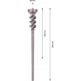 BOSCH Wiertło PRO SDS max-9 Break Through Drill Bit, 80 x 450 x 600 mm 1618596461