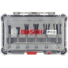 BOSCH Zestaw frezów z prostym trzpieniem 1/4", 6 szt. 2607017467