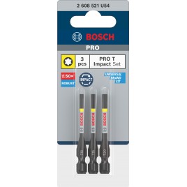 BOSCH Bity PRO T Impact, T10, T15, T20, 55 mm, 3 szt. 2608521U54