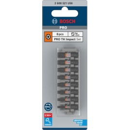 BOSCH Bity PRO TH Impact, T10H, T15H, T20H, T25H(x2), T27H, T30H, T40H, 25 mm, 8 szt.