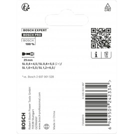 BOSCH Bity PRO SL Impact, SL4.5, SL5.5(x2), SL5.5, SL6.5, 25 mm, 5 szt. 2608521U60